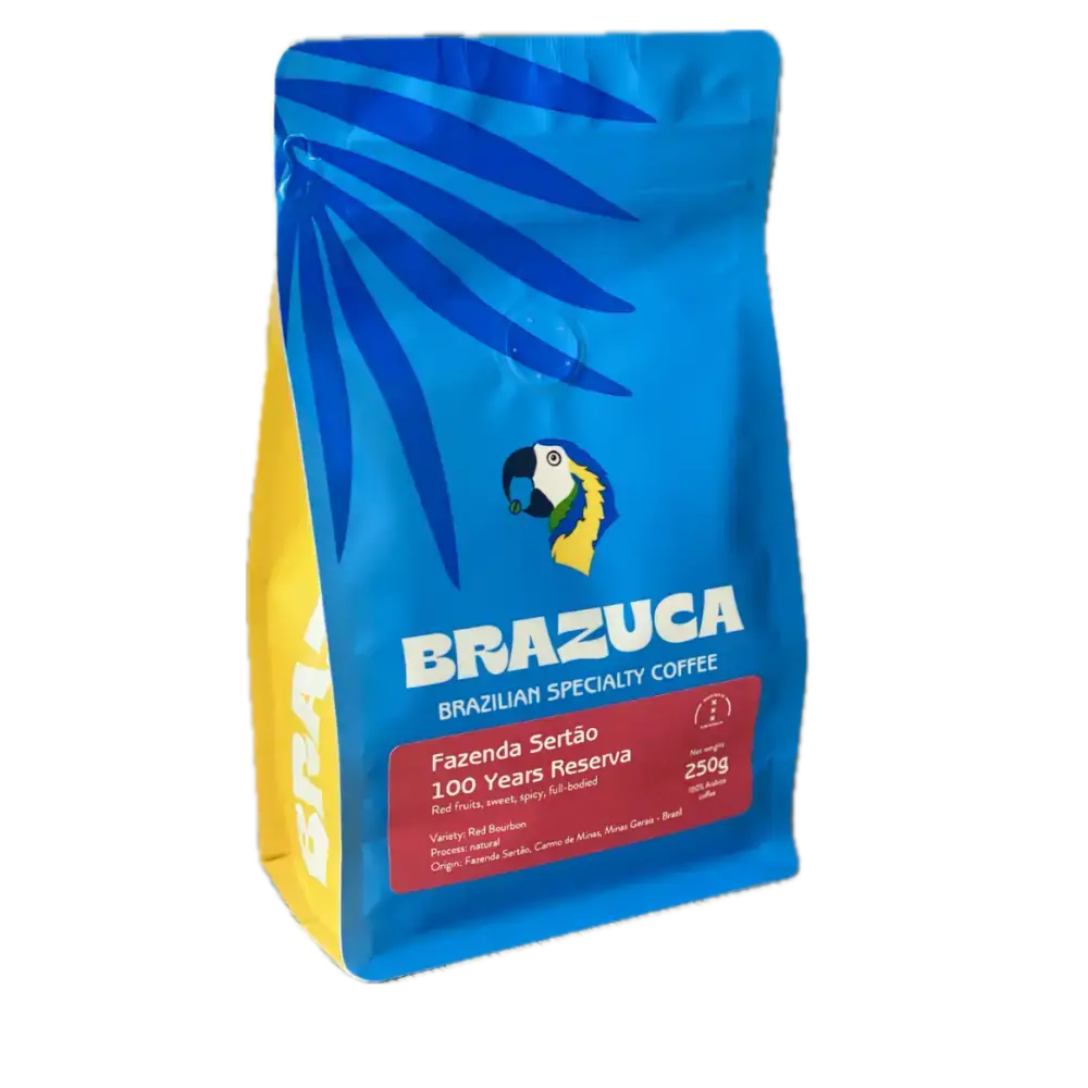 Brazuca Fazenda Sertão Reserva single origin Brazilian specialty coffee beans, roasted in Amsterdam