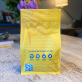 Yellow Brazuca Coffee bag back side